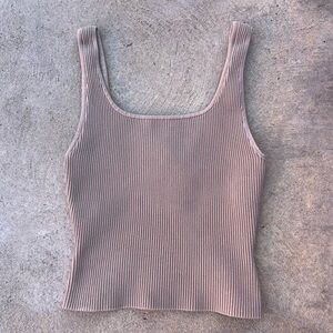 Aritzia sculpt knit squareneck tank